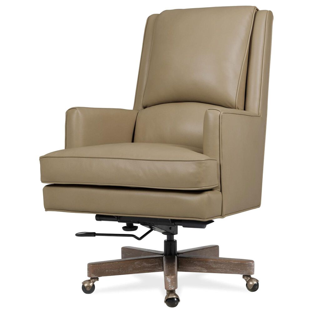 Hooker Furniture Wright Executive Swivel Tilt Chair in Dark Wood, , large