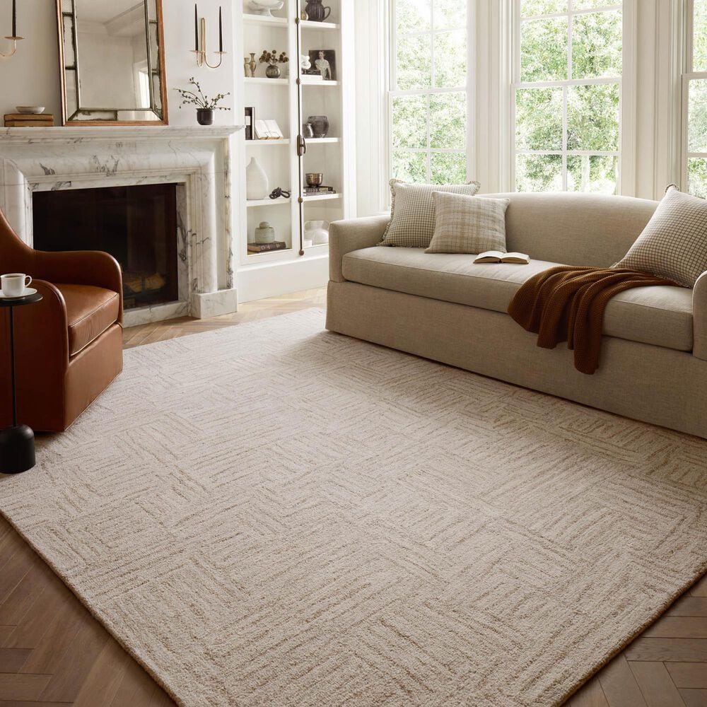 Chris Loves Julia x Loloi Polly 5&#39; x 7&#39;6&quot; Smoke and Sand Area Rug, , large