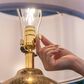 A&B Home Anita Table Lamp with Collapsible Shade in Gold, , large