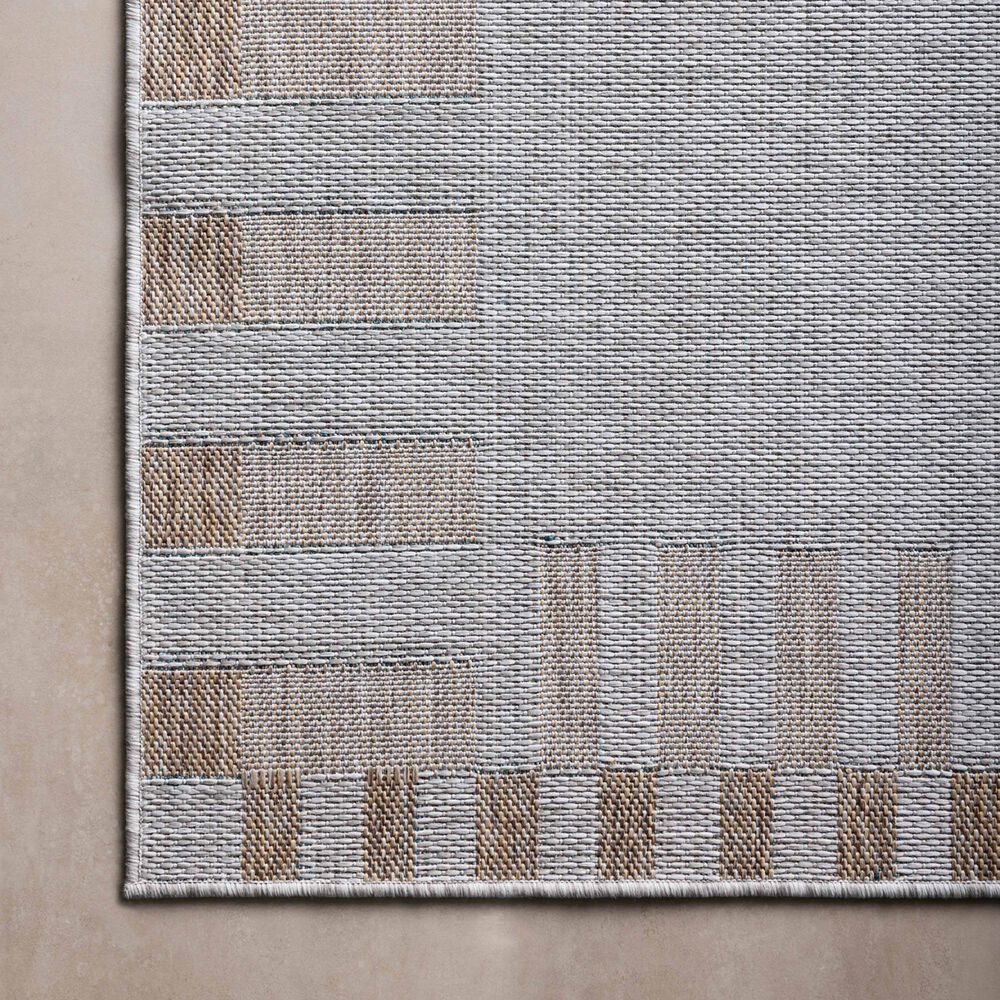 Amber Lewis x Loloi Topanga 7&#39;10&quot; x 10&#39; Silver and Natural Indoor/Outdoor Area Rug, , large