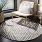 Safavieh Micro-Loop Southwestern 5" Round Grey and Ivory Area Rug, , large