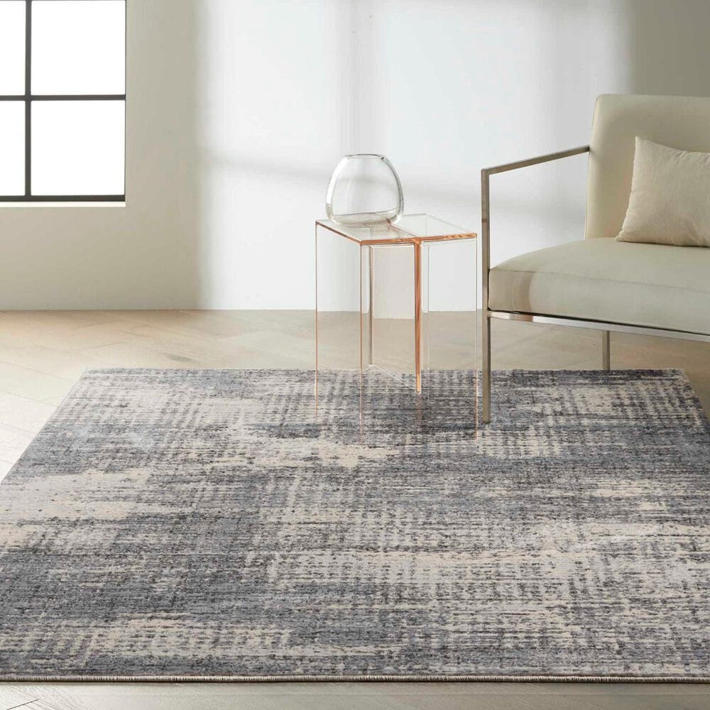 Nourison Rush CK953 6&#39; x 9&#39; Grey and Beige Area Rug, , large