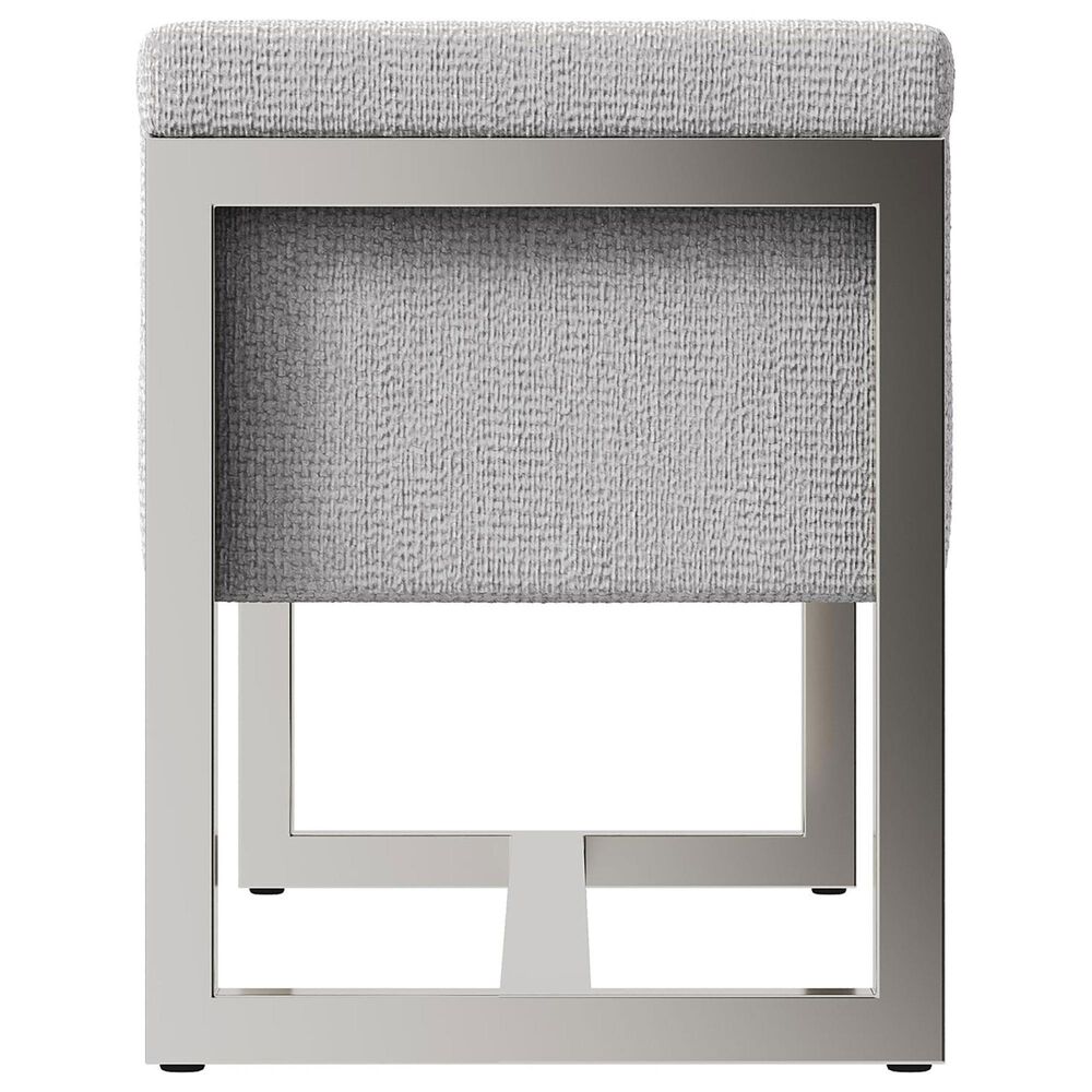 Bernhardt Stratum Upholstered Bench in Polished Nickel, , large