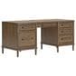 Ashley Roanhowe 2-Piece Desk and Bookcase Set in Brown Oak, , large
