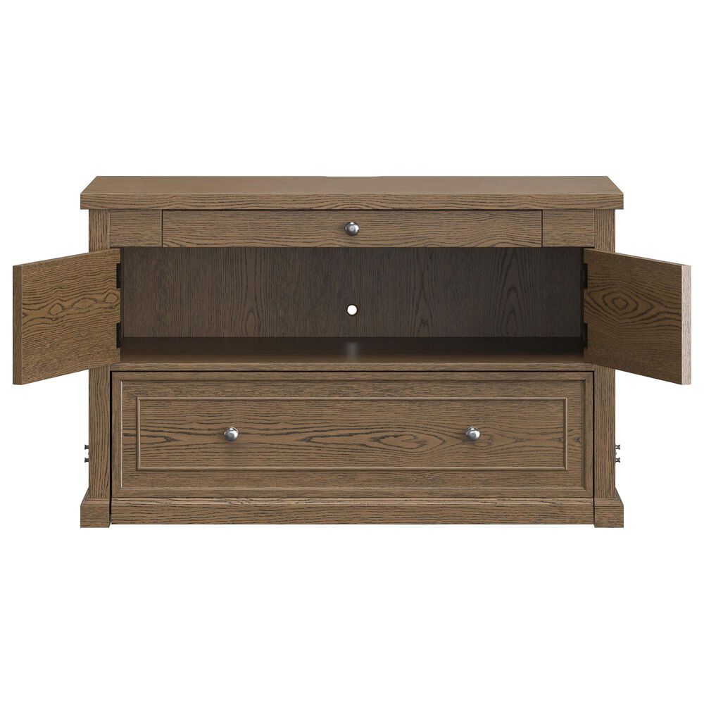 Richlands Furniture Soren Wood Twin 2 Door Desk Dream Console with Mattress and Cover in Light Oak, , large