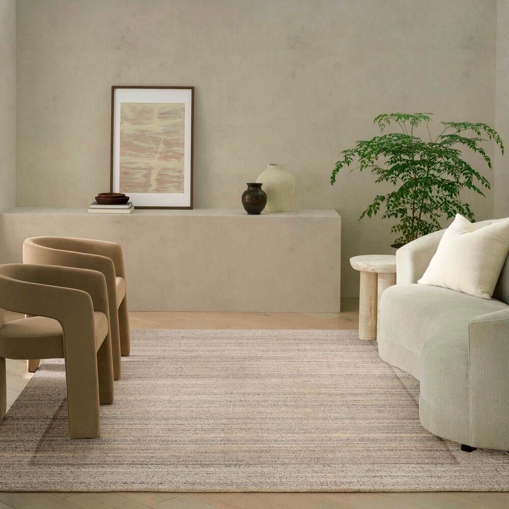 Nourison Ridge Grey and Ivory 5'3" x 7'3" Area Rug, , large