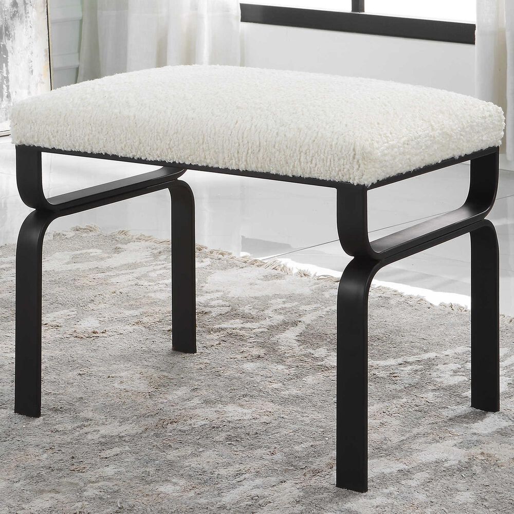 Uttermost Diverge Bench in Satin Black, , large