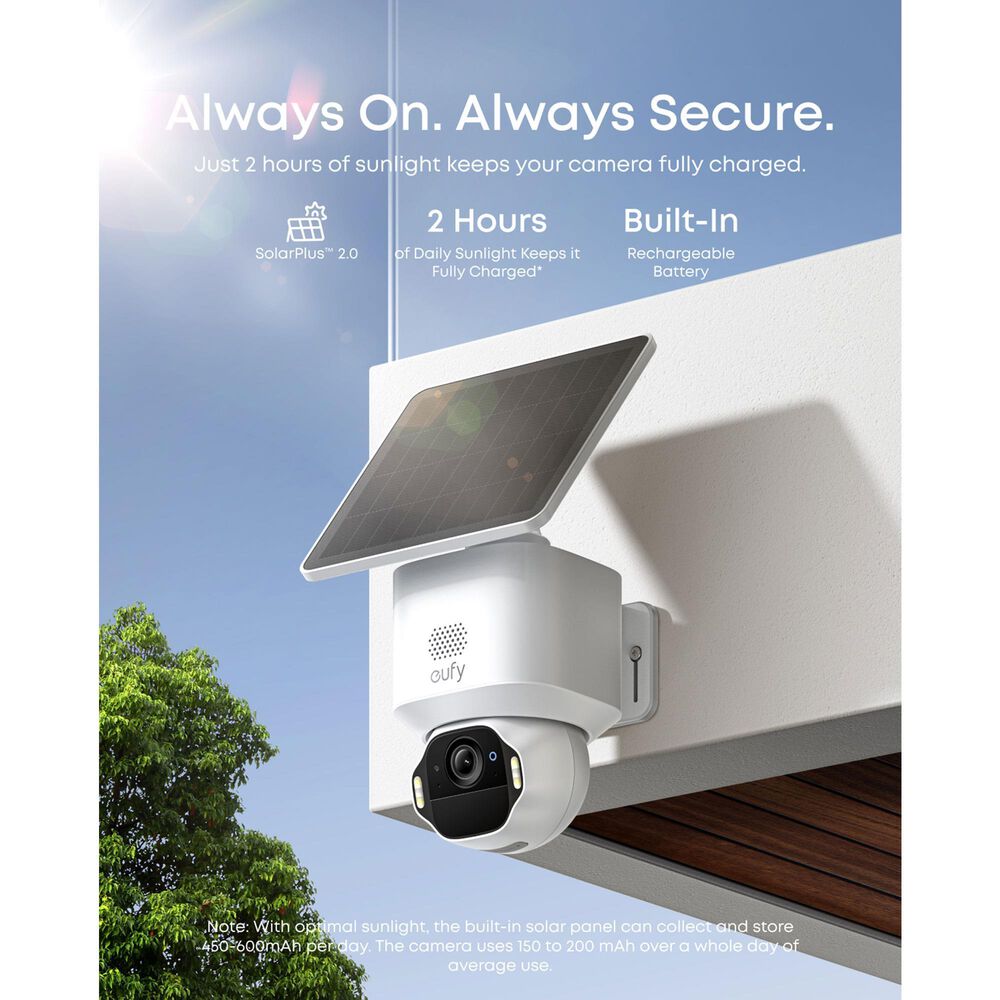eufy SoloCam E42 2-Cam Kit 4K UHD Outdoor Solar-Powered Security Cameras with HomeBase S380 in White, , large
