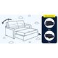Lifestyle Solutions Tyler Convertible Sofa in Navy Blue, , large