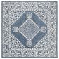Safavieh Micro-Loop MLP605M 5" Square Blue and Ivory Area Rug, , large