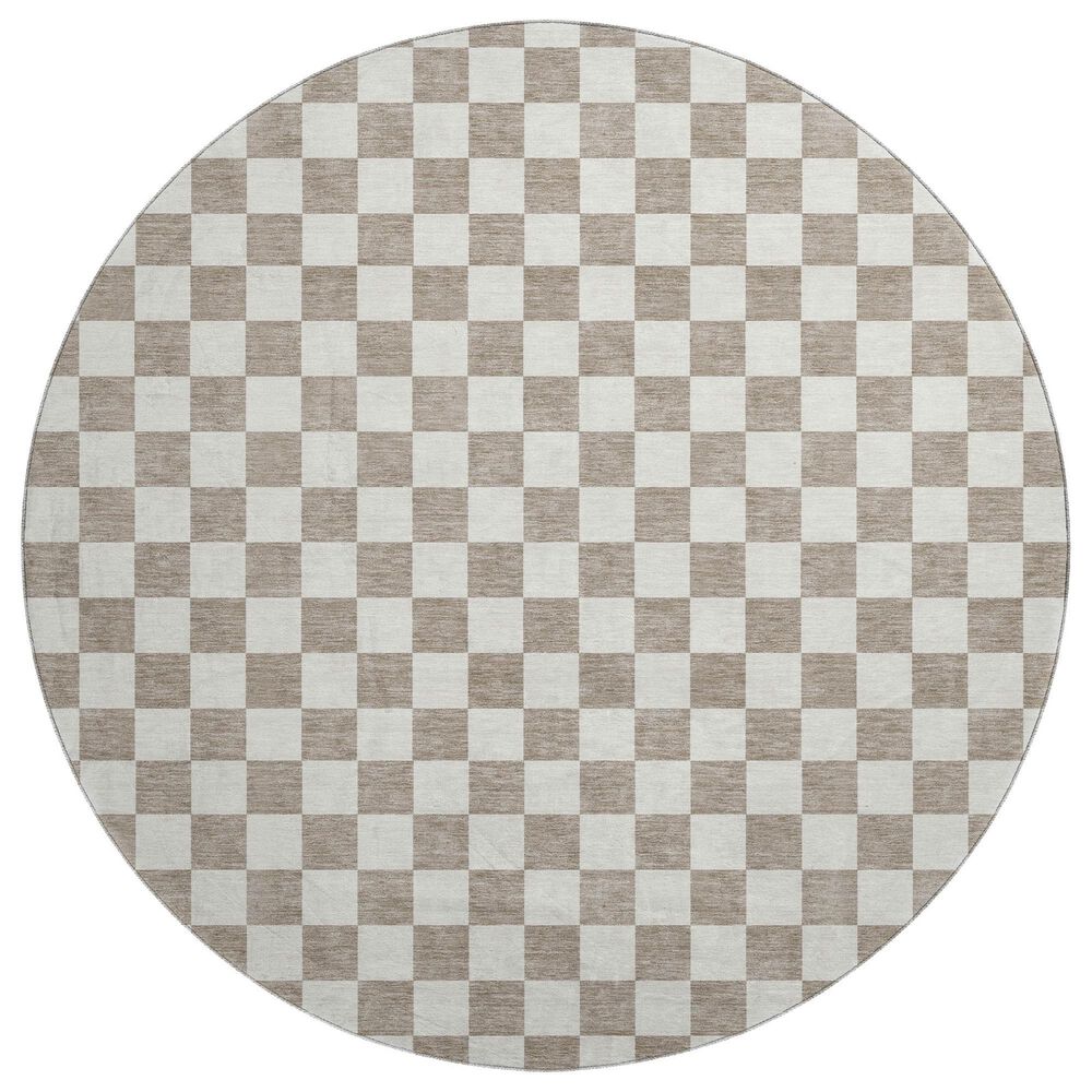 Dalyn Rug Company The Reserve TR7 Khaki 8" Round Indoor/Outdoor Area Rug, , large