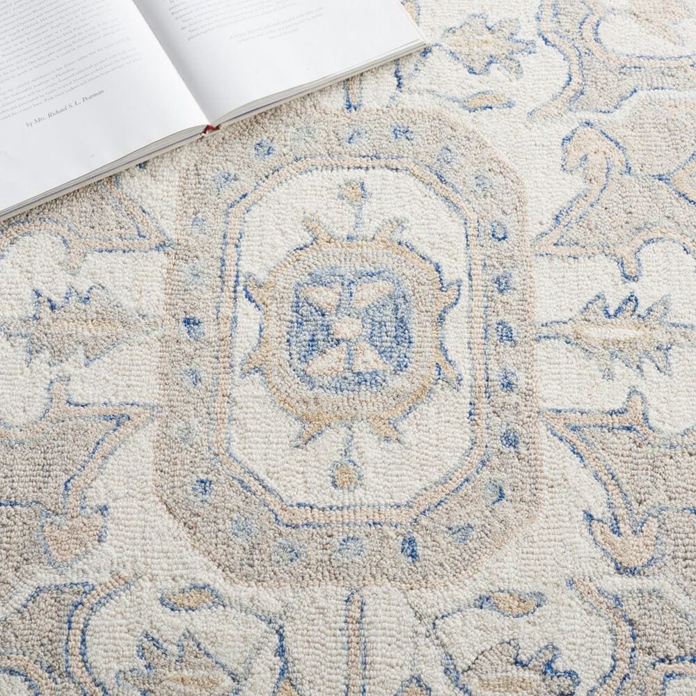 Safavieh Micro-Loop MLP503M 9&#39; x 12&#39; Blue and Ivory Area Rug, , large
