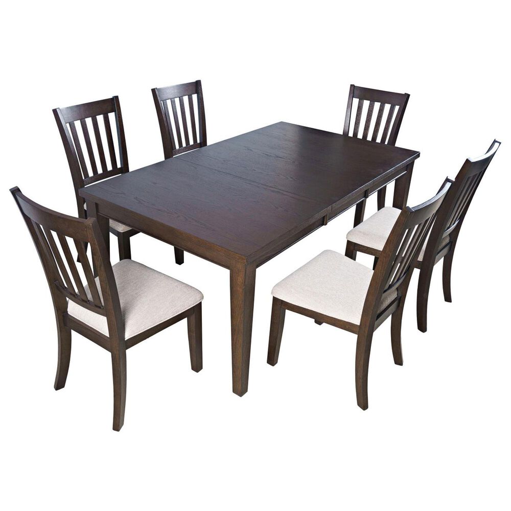 Waltham Brentwood 7-Piece Rectangular Dining Set in Arbor Oak, , large