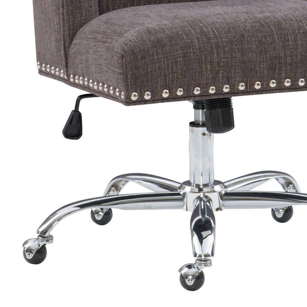 Linden Boulevard Draper Office Chair in Charcoal, , large