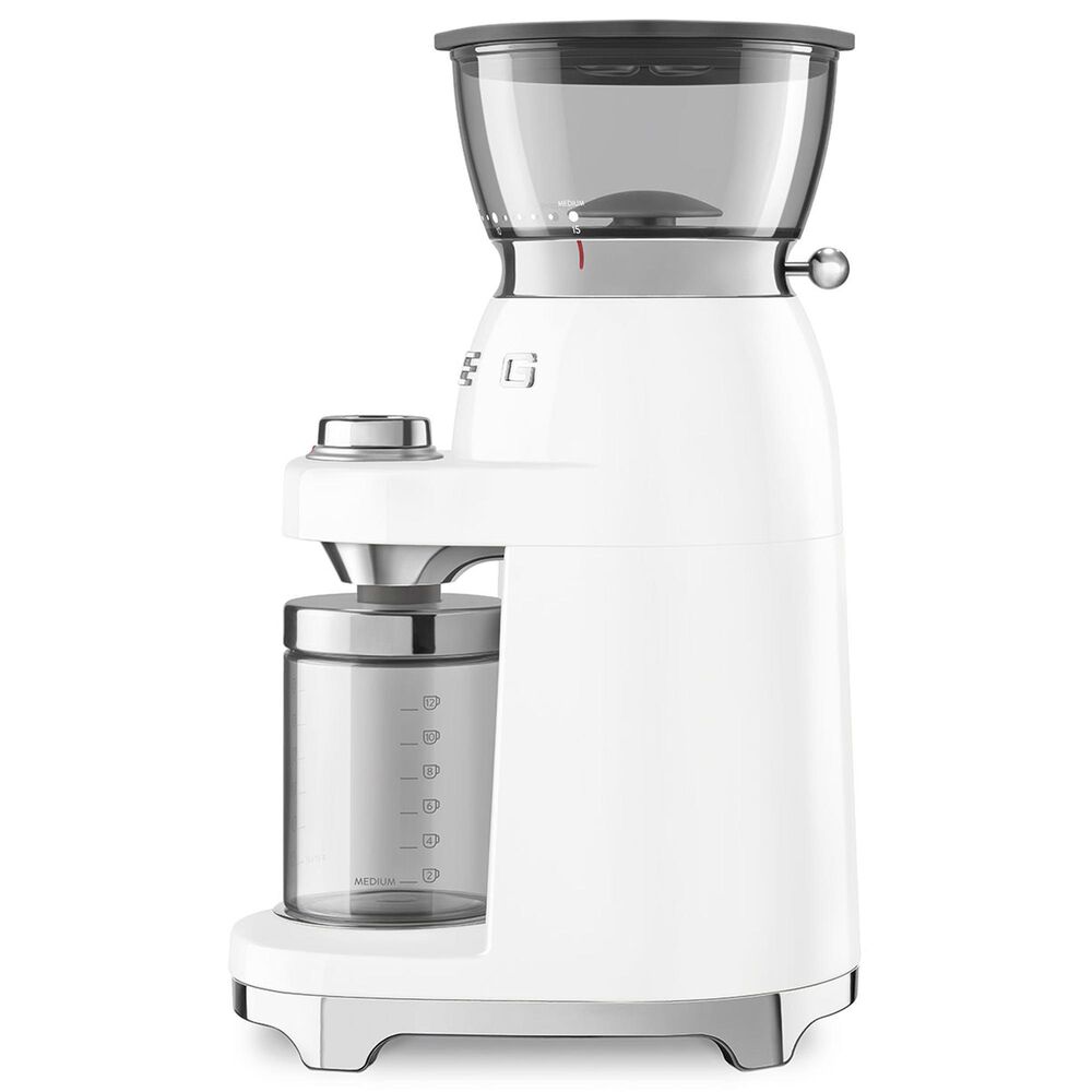 SMEG Conical Burr Coffee Grinder in White, , large
