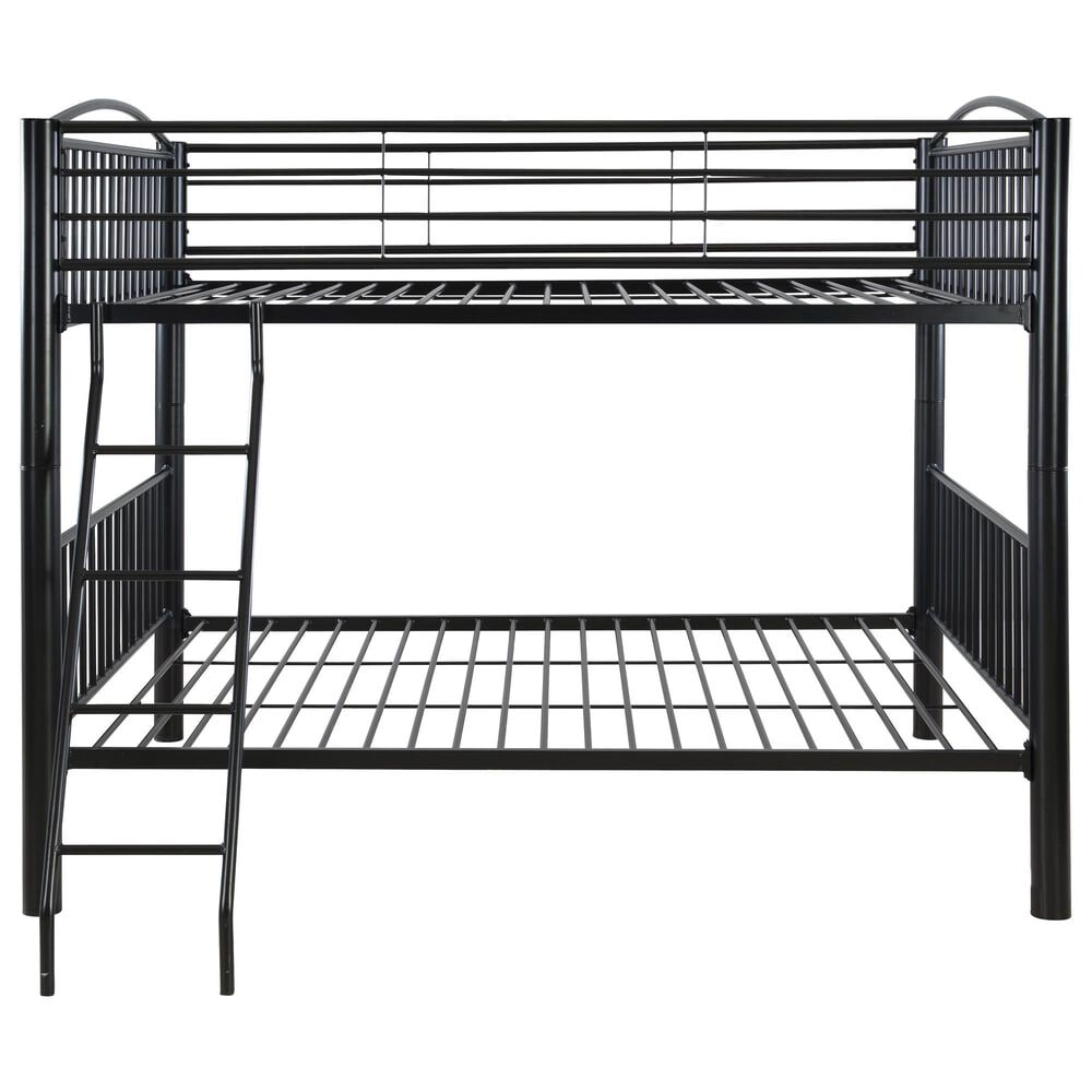 Linon Home Decor Heavy Full Over Full Bunk Bed in Black, , large