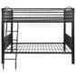 Linon Home Decor Heavy Full Over Full Bunk Bed in Black, , large