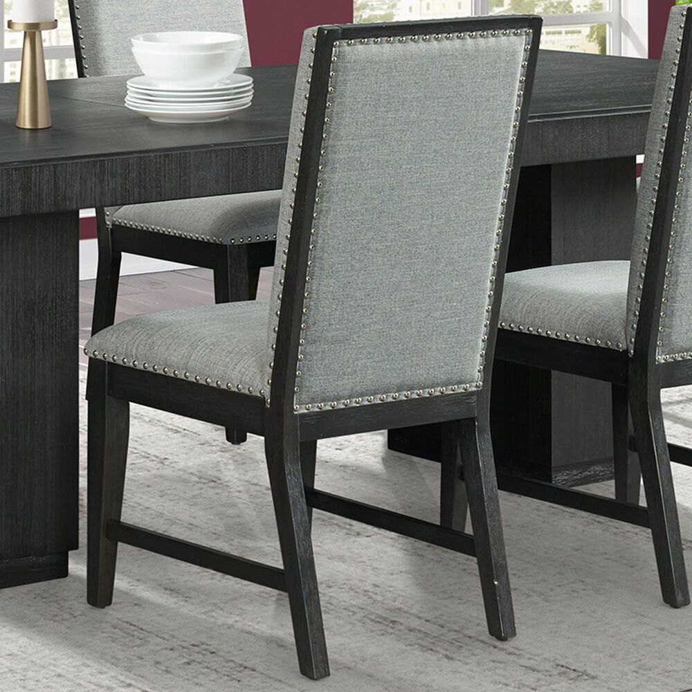 Mayberry Hill Donovan Side Chair with Gray Cushion in Chic Cabernet, , large