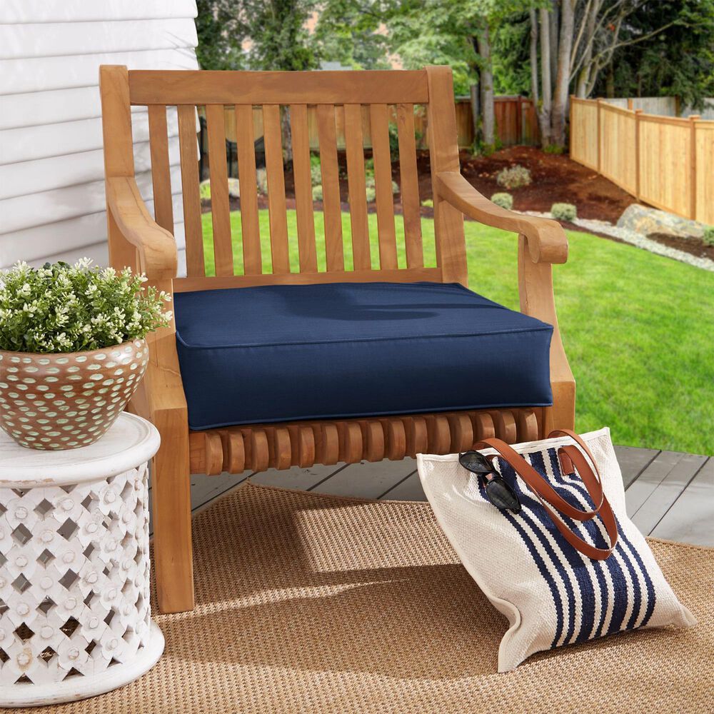 Sorra Home Sunbrella 22.5" Deep Seating Cushion in Canvas Navy, , large