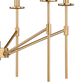 Vaxcel Kedzie 6-Light Chandelier in Natural Brass, , large