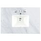 James Martin Vanities Lorelai 36" Single Vanity in Mid-Century Walnut with 3 cm Carrara White Marble Top, , large