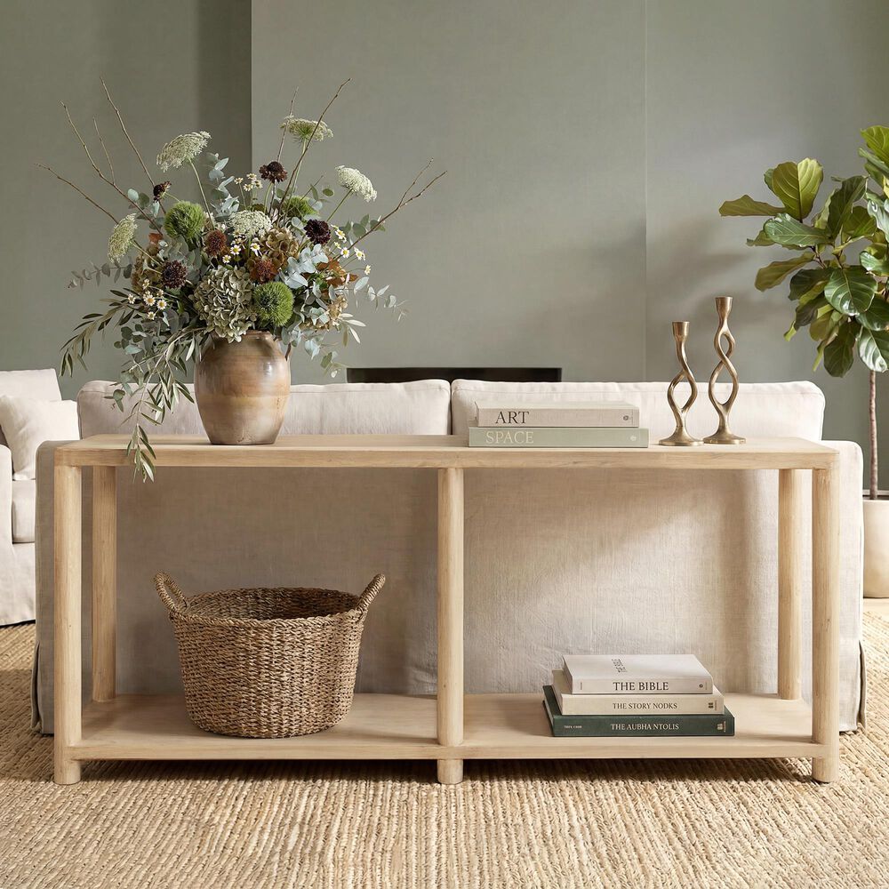 Jennifer Taylor Home Milo Console Table in Light Natural Cerused, , large