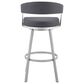 Blue River Chelsea 25" Counter Stool with Slate Gray Cushion in Silver, , large