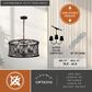 Vaxcel Bremerton 5-Light Chandelier in Black and Burnished Teak, , large