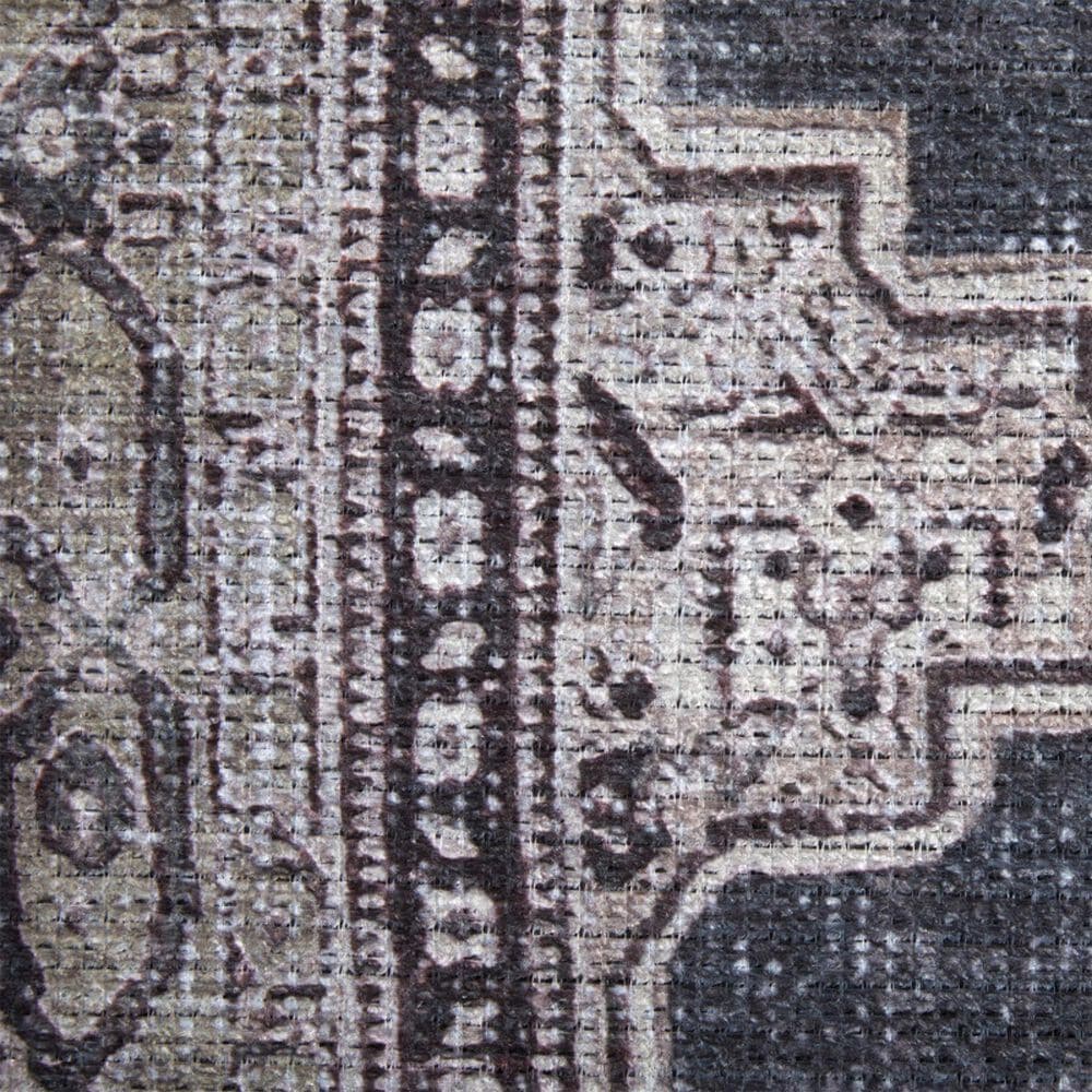Feizy Percy 4&#39; x 6&#39; Charcoal and Ivory Area Rug, , large