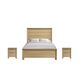 Mayberry Hill Grapevine Queen Panel Bed with Two Nightstands in Natural, , large