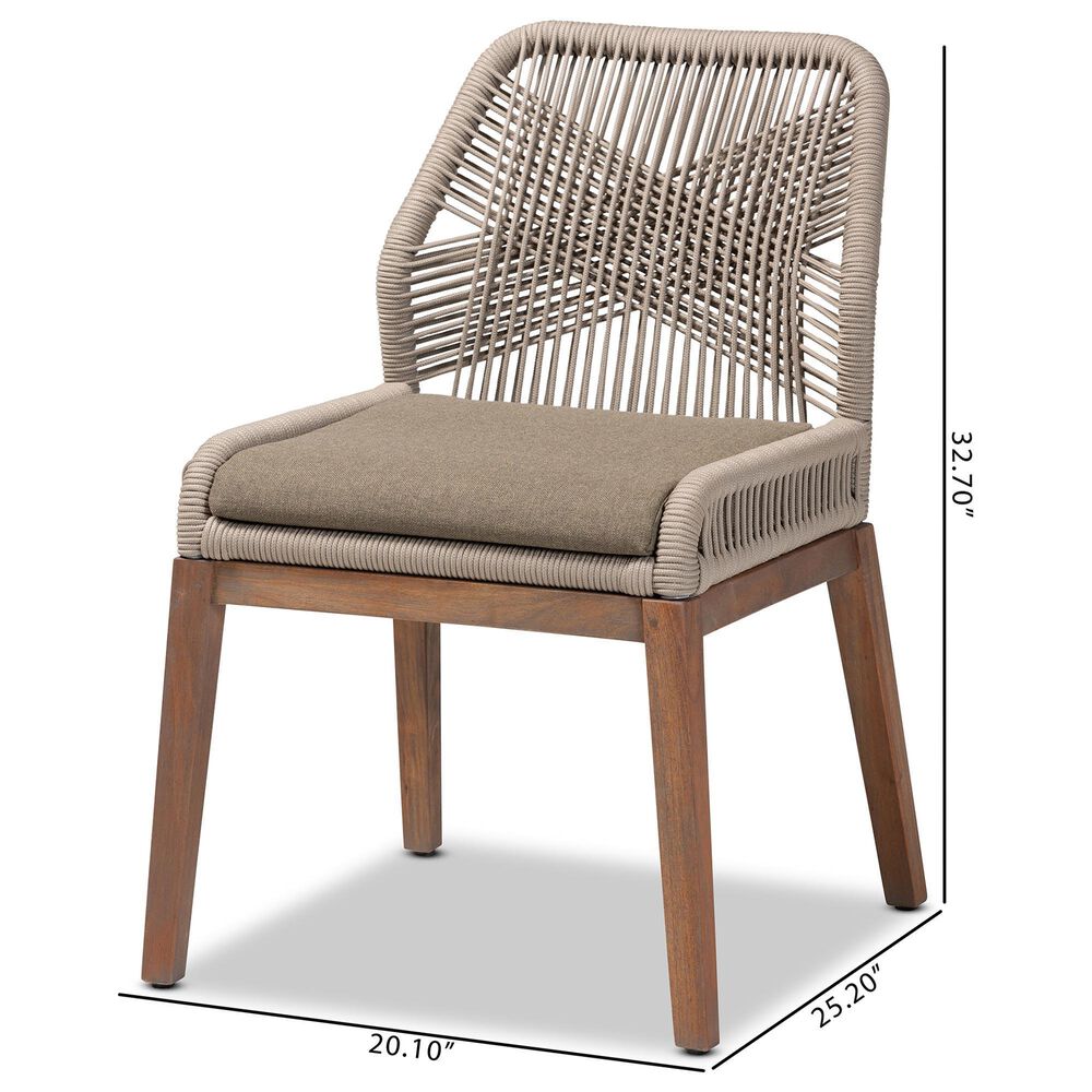 Baxton Studio Jennifer Side Chair in Walnut Brown, , large