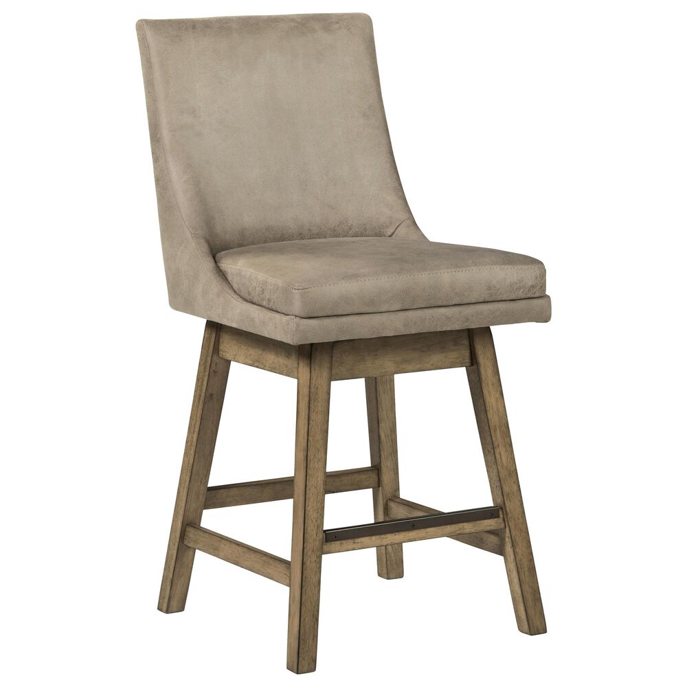 Signature Design by Ashley Tallenger 25" Swivel Counter Height Stool in Beige, , large