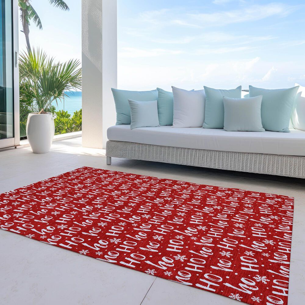 Dalyn Rug Company Wonderland WN22 3&#39; x 5&#39; Red Indoor/Outdoor Area Rug, , large