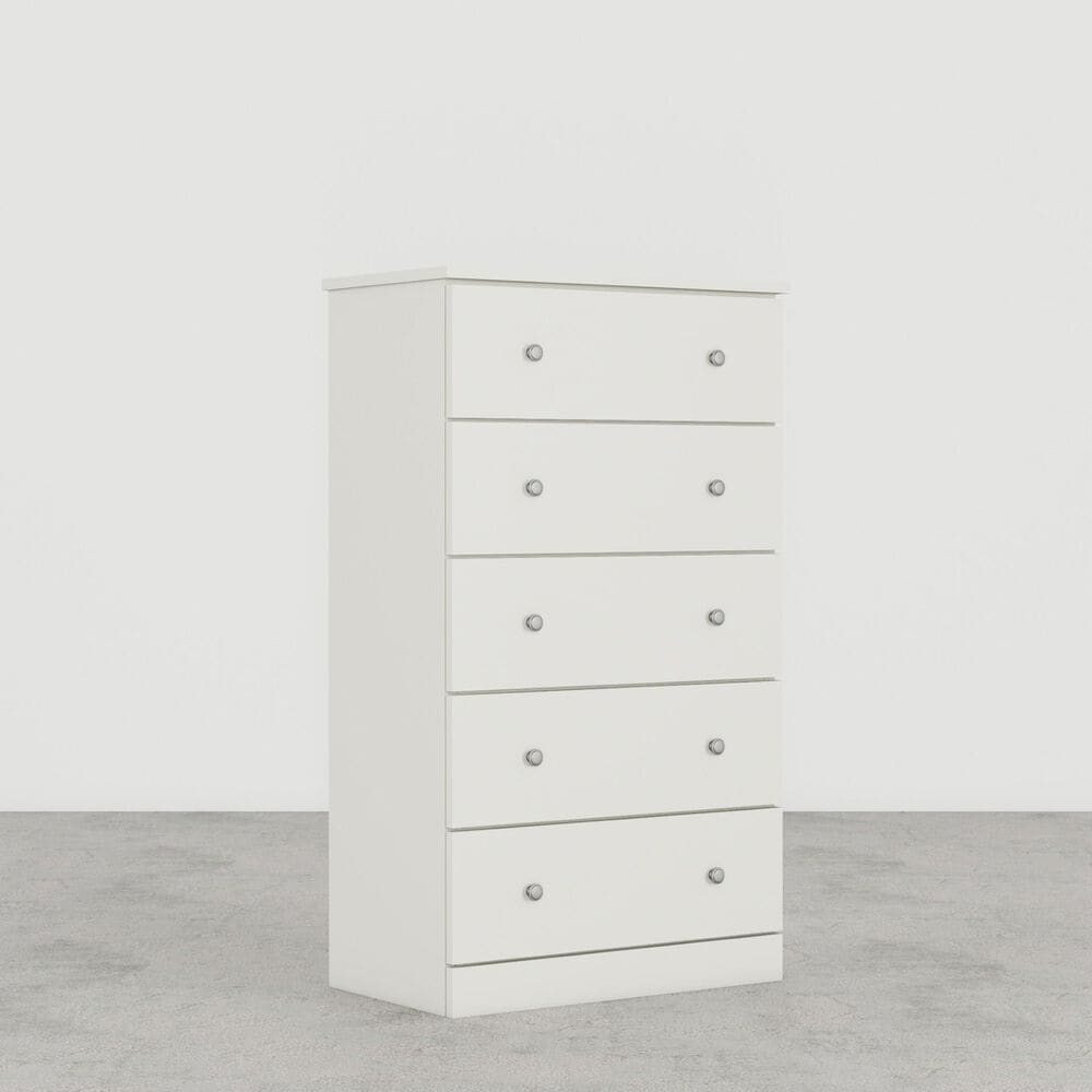 Lemoore 5 Drawer Chest in White, , large