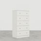 Lemoore 5 Drawer Chest in White, , large