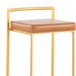 LumiSource Fuji 26" Stacker Counter Stool with Camel Upholstery in Gold (Set of 2), , large