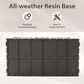Hearth and Haven 120-Gallon Outdoor Steel Storage Deck Box with Waterproof Material in Dark Brown, , large