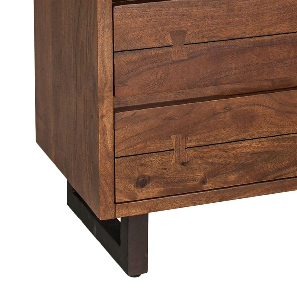 Home Trends &amp; Design Aspen 2-Drawer Nightstand in Walnut and Antique Zinc, , large