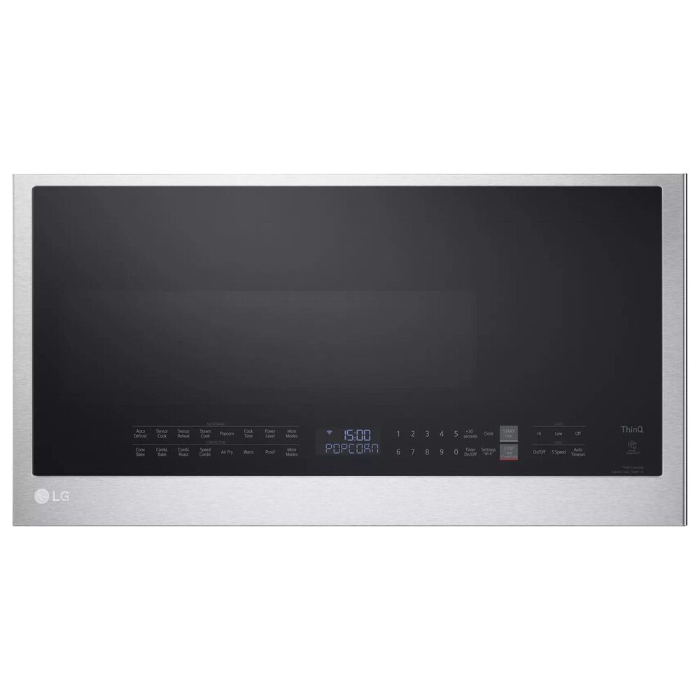 LG 2-Piece Kitchen Package with 6.3 Cu. Ft. Slide-In Induction Electric Range and 1.7 Cu. Ft. Over-The-Range Microwave in Stainless Steel, , large