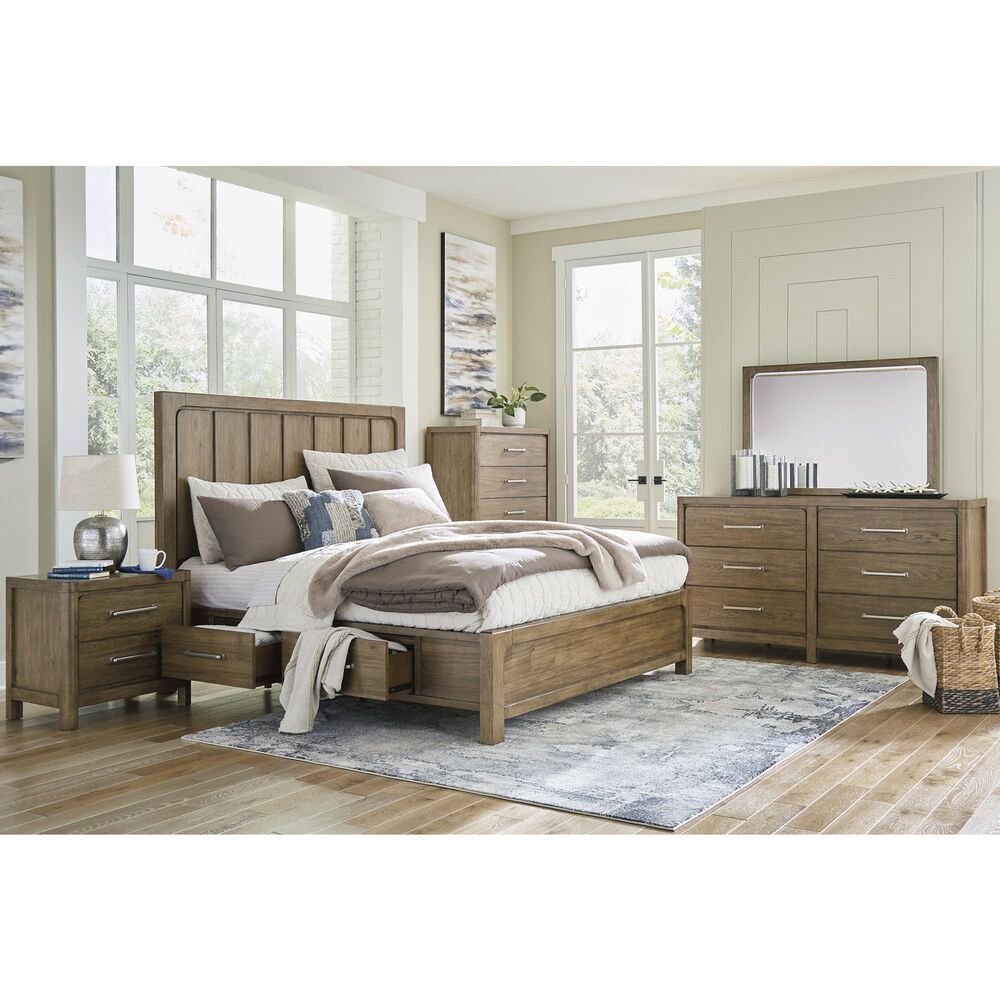Millenium Dresser and Mirror in Light Brown, , large