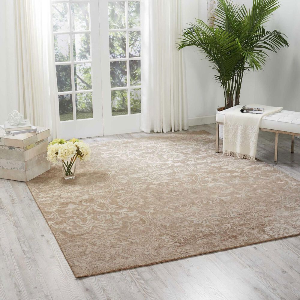 Nourison Silk Shadows 9&#39;9&quot; x 13&#39;9&quot; Light Gold Area Rug, , large