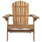 Hearth and Haven Outdoor Folding Adirondack Chair with Slatted Back and Wide Armrests in Teak, , large