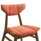 Armen Living Amaris Side Chair with Poppy Upholstery in Warm Walnut (Set of 4), , large