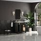 James Martin Vanities Brookfield 36" Single Bathroom Vanity in Black Onyx with 3 cm White Zeus Quartz Top and Rectangular Sink, , large