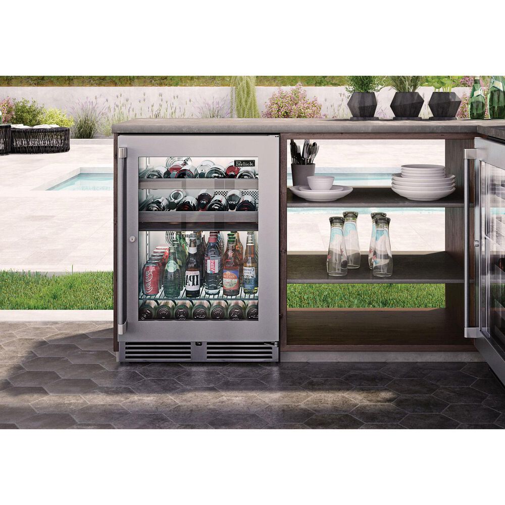 Perlick Signature Marine 5 Cu. Ft. Dual Zone Wine with Right Hinge Glass Door in Stainless Steel and Panel Ready, , large