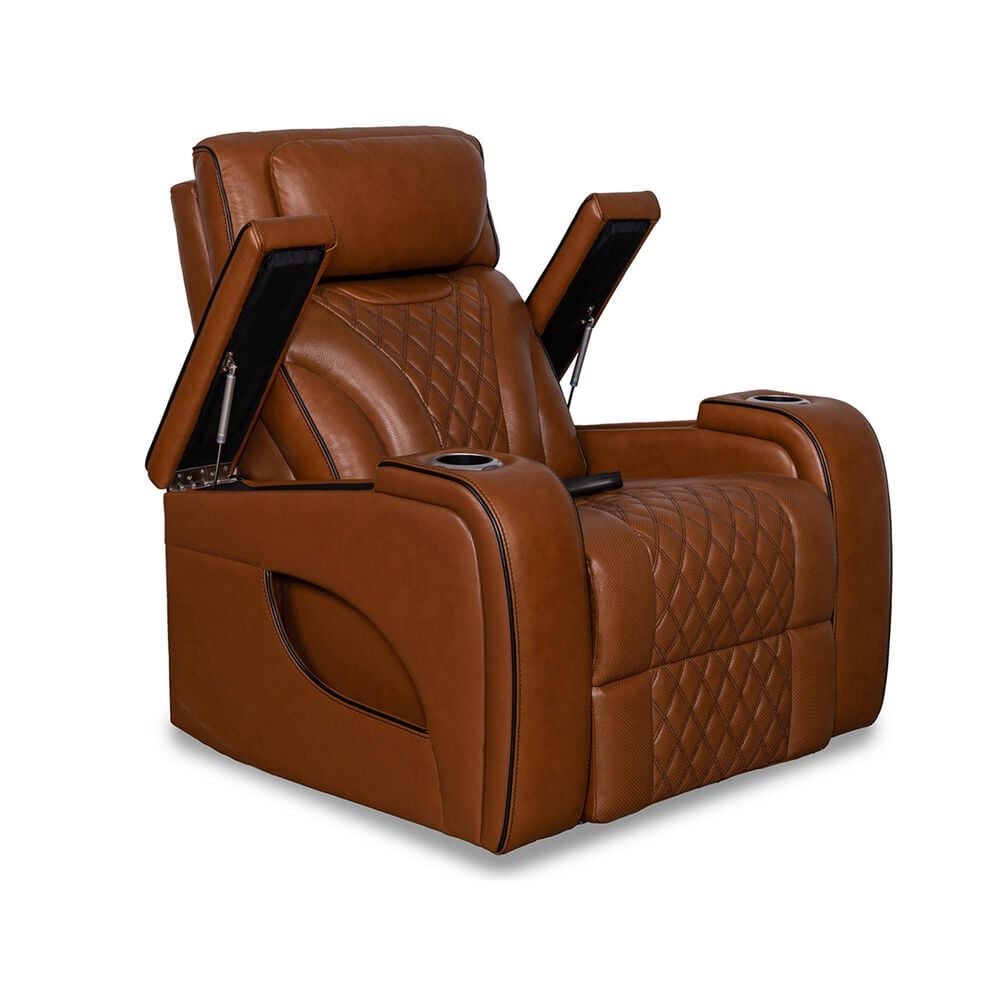 Aurora Furnishings Power Recliner with Power Headrest in Livorno 