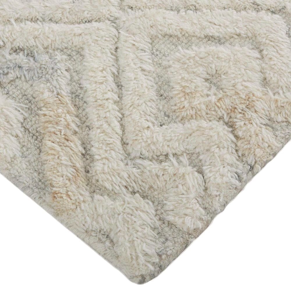 Feizy Anica 5&#39; x 8&#39; Ivory and Blue Area Rug, , large