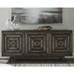 Ashley Fair Ridge Accent Cabinet in Distressed Black and Black, , large