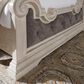 Millenium Bruchandi King Upholstered Panel Bed in Antiqued White, , large