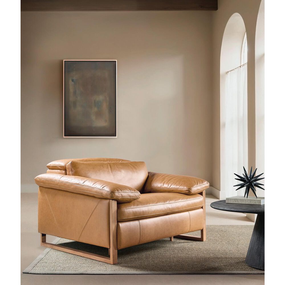 Hooker Furniture Jericho Power Recliner with Power Headrest in Dallas Toffee, , large